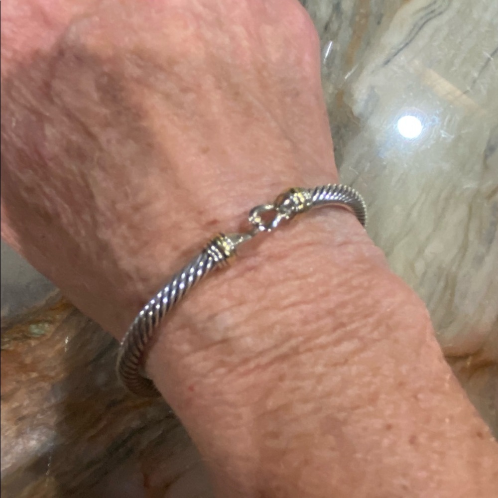 David Yurman 4mm Cable Buckle cuff bracelet